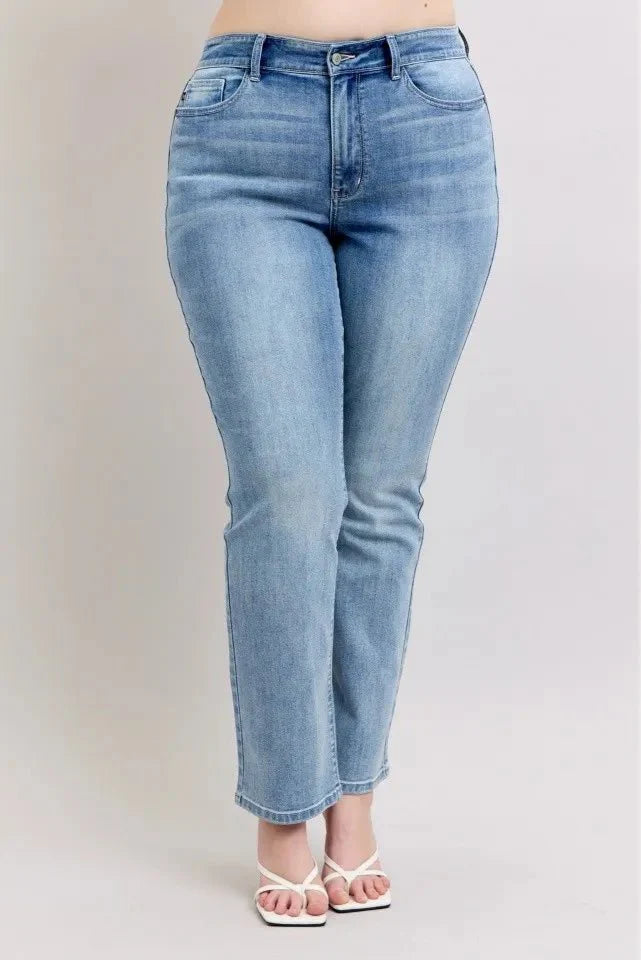 Judy Blue Plus Size High Waist Dad Jeans for Women