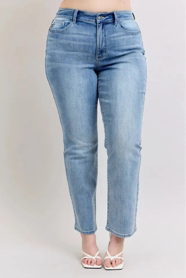 Judy Blue Plus Size High Waist Dad Jeans for Women