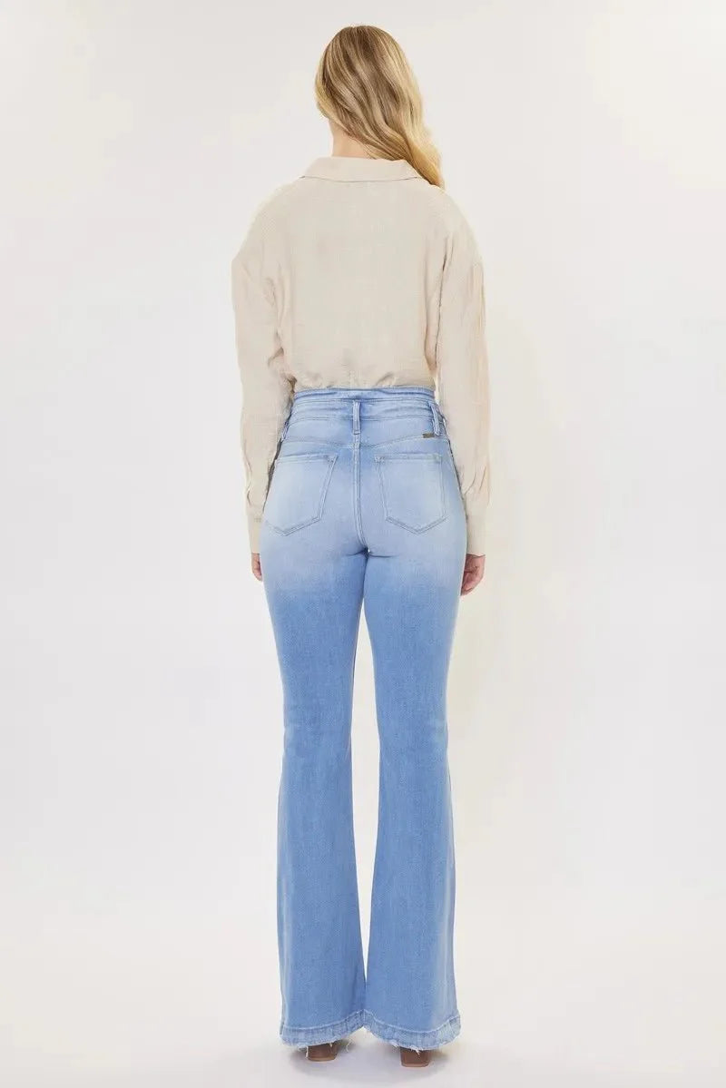 Kancan Curvy High Rise Flare Jeans for Trendy Style