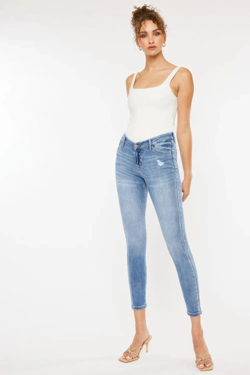 Kancan High Waist Cat's Whiskers Skinny Jeans for Women