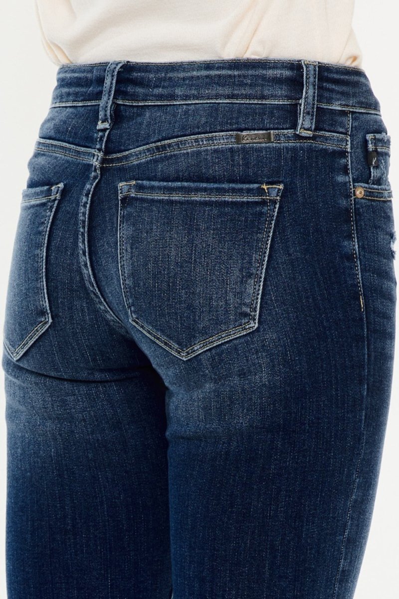 Premium Kancan Mid Rise Button Fly Flare Jeans for Women