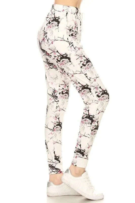 Leggings Depot Full Size Buttery Soft Printed Joggers Plus Size