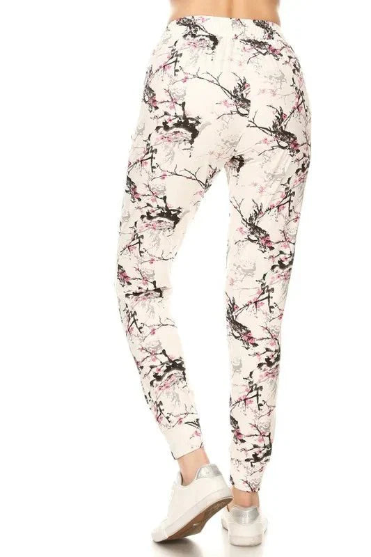 Leggings Depot Full Size Buttery Soft Printed Joggers Plus Size