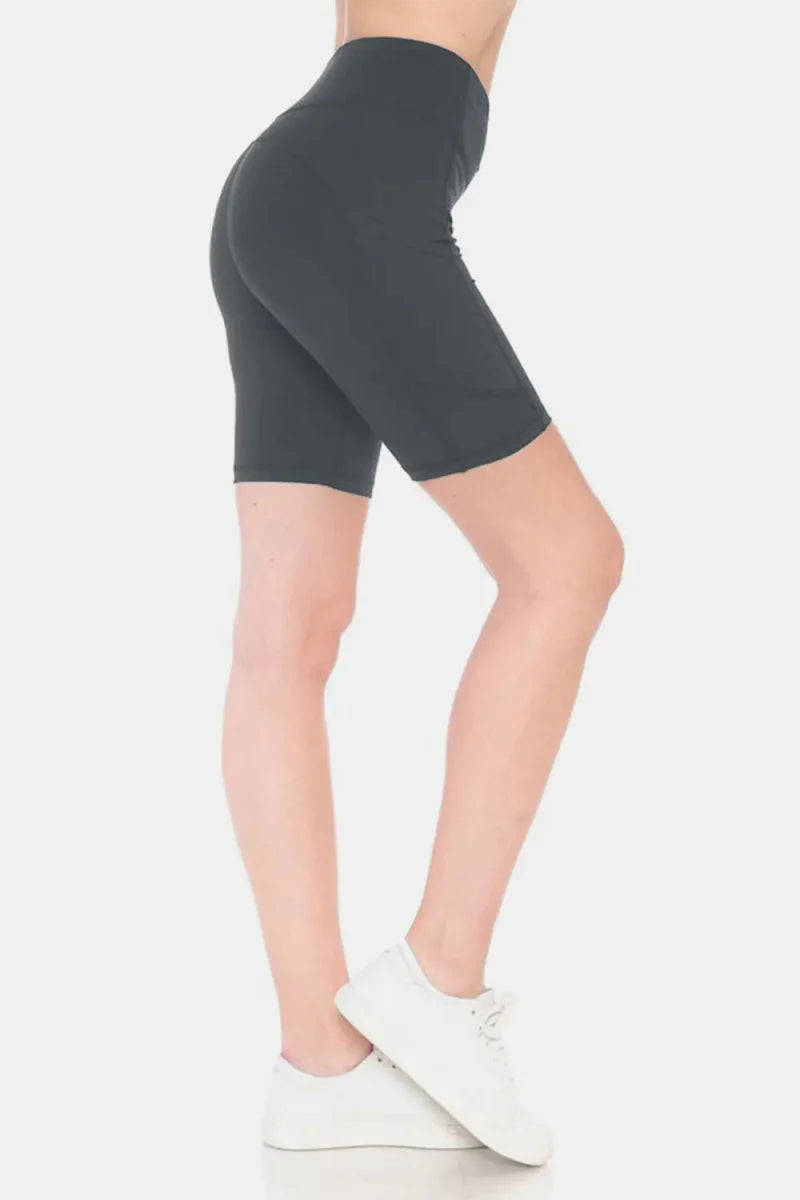 Leggings Depot Full Size High Waist Active Shorts for Women