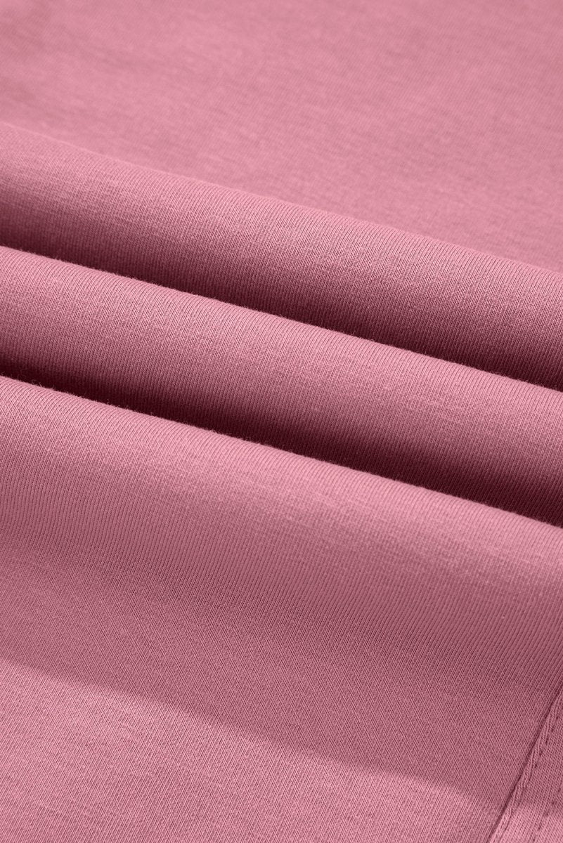 Light Pink Lace-up Elastic Waist Sleeveless Square Neck Jumpsuit