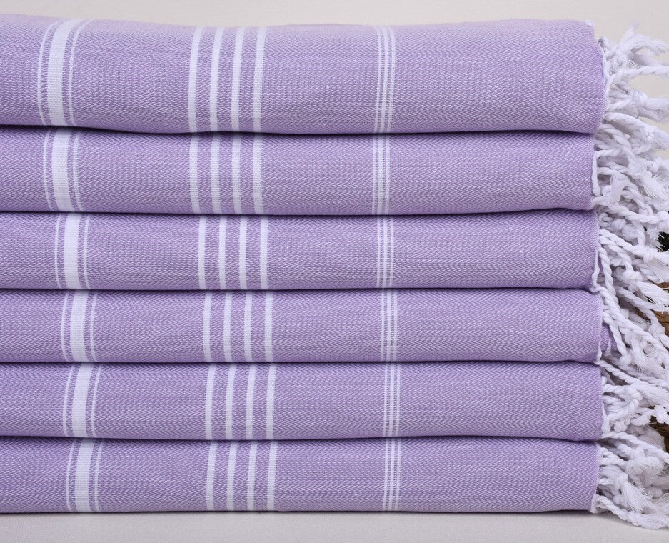 Basiclayersca Basiclayersca Monaco Lilac Turkish Towel 100 Percent Natural Cotton 40 Inch by 70 Inch Versatile Bath Beach and Picnic Blanket - Premium Quality Bundles & Sets | Fast Shipping & Returns - Premium Quality Bundles & Sets > Premium Collectio...
