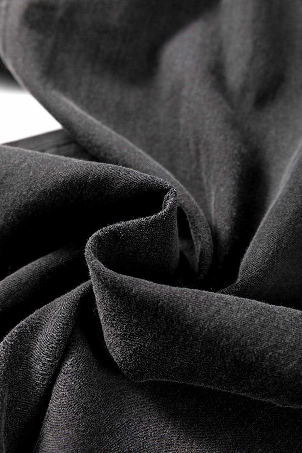 Trendy carbon grey wide leg jeans