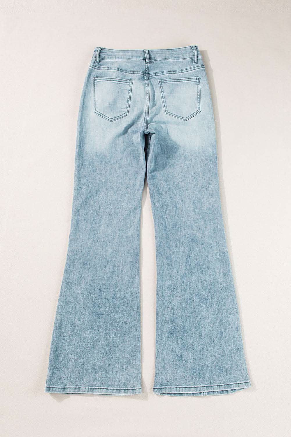 Dusk blue high-rise wide-leg jeans