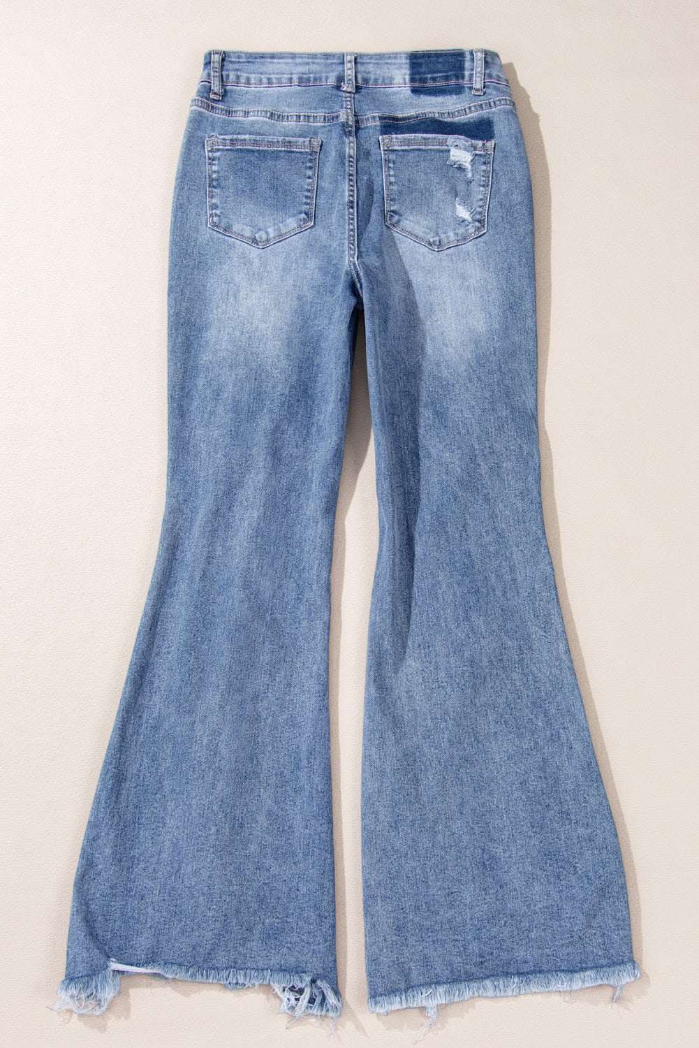 Dusk blue high-rise flared jeans