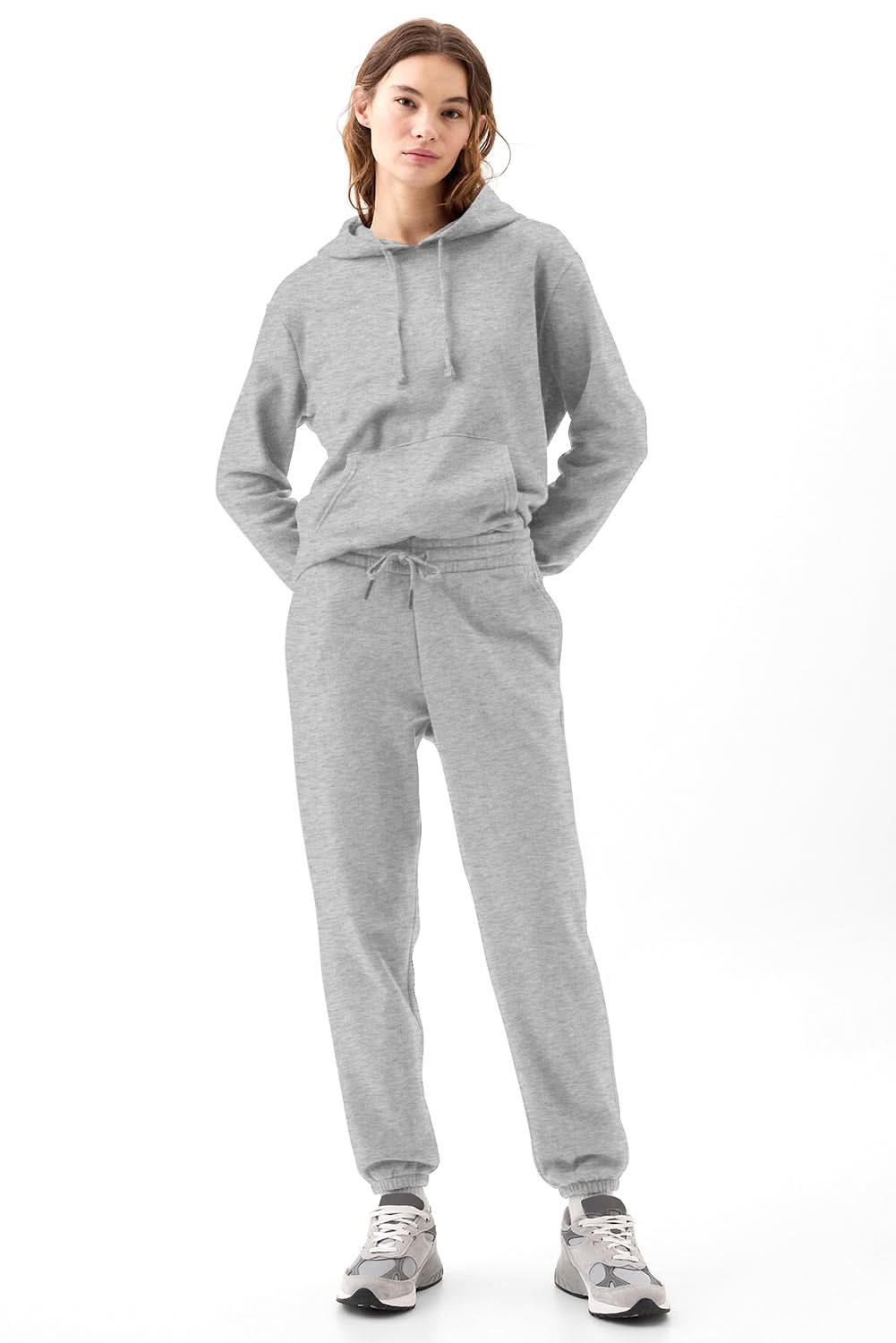Light grey fleece-lined joggers