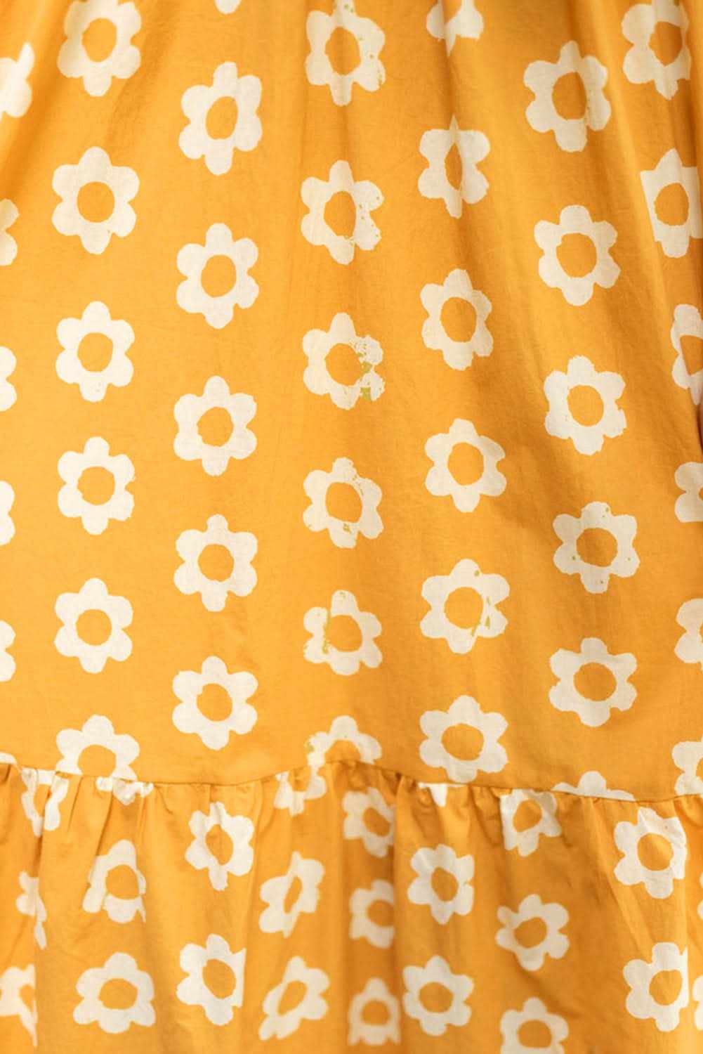 Floral Collared Maxi Dress - Yellow