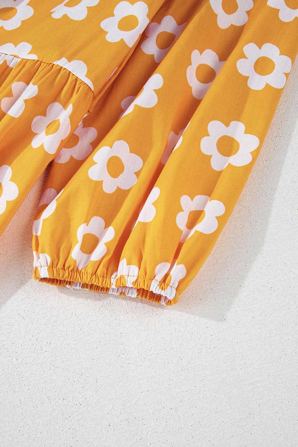 Floral Collared Maxi Dress - Yellow