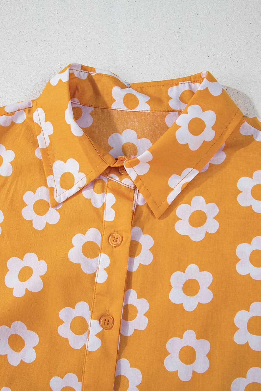 Floral Collared Maxi Dress - Yellow