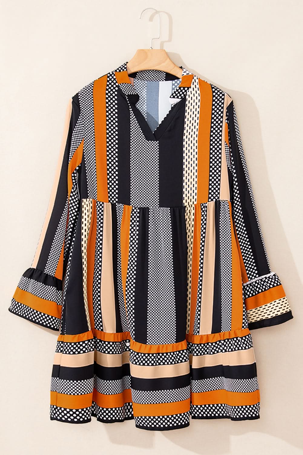 Playful polka dot ruffled mini dress