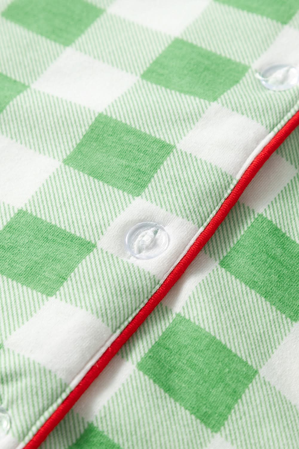 Light green plaid holiday pajamas