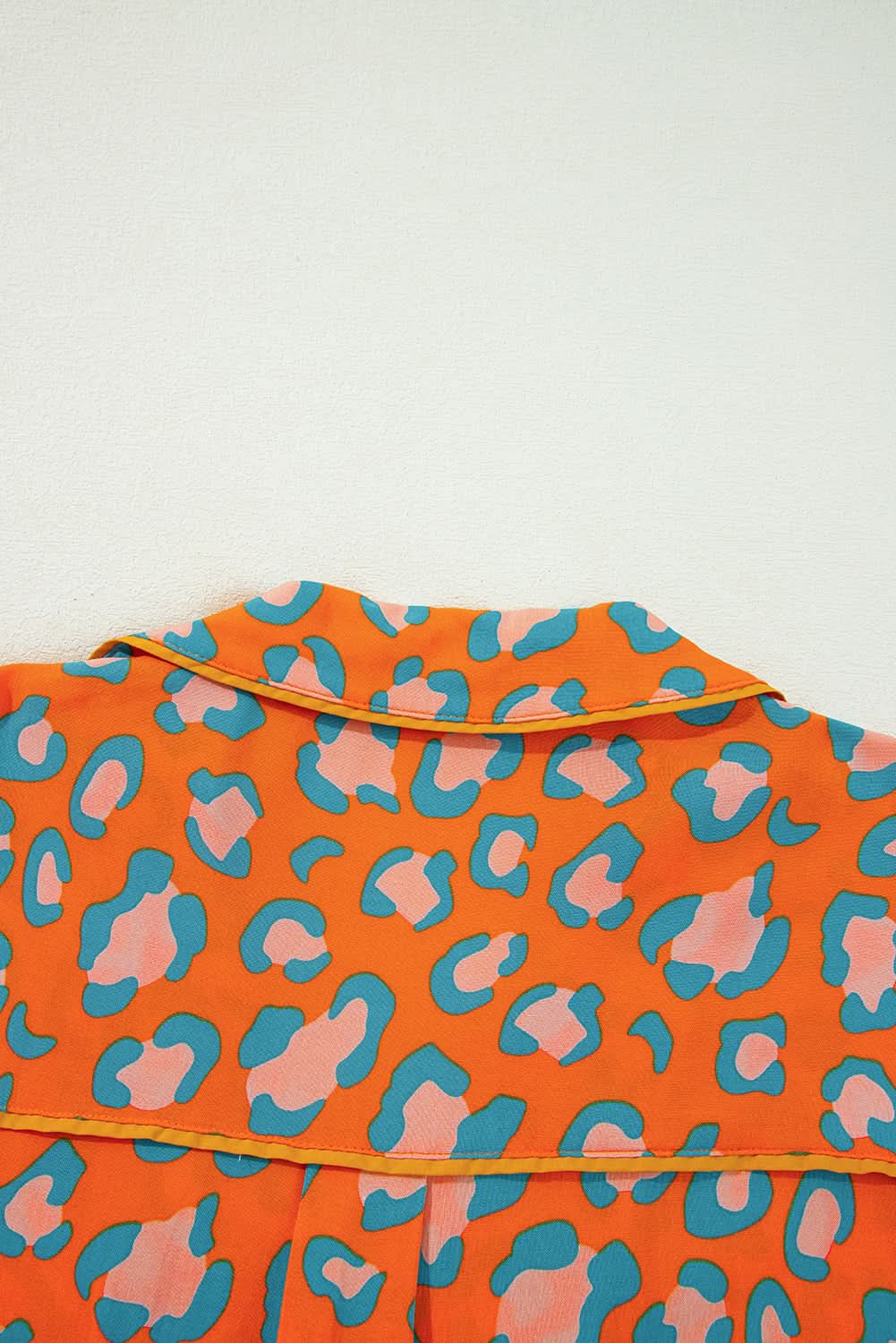 Leopard Print Orange Loungewear Set