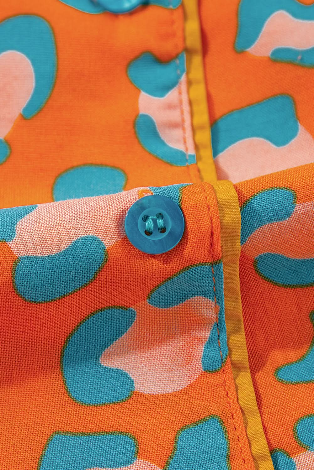 Leopard Print Orange Loungewear Set