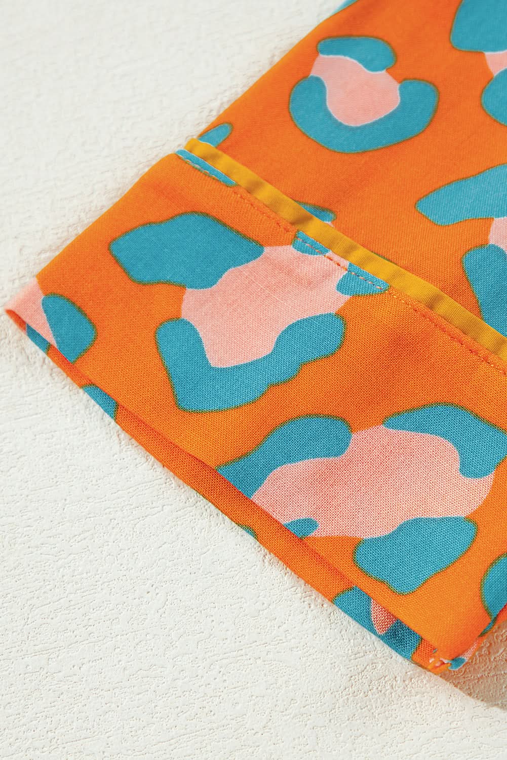 Leopard Print Orange Loungewear Set