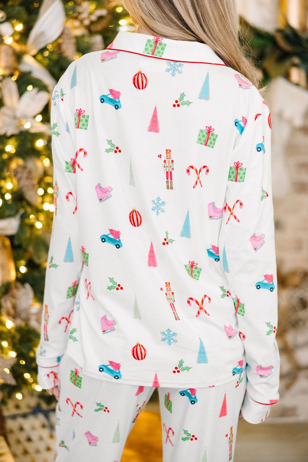 Festive White Christmas Pjs Set
