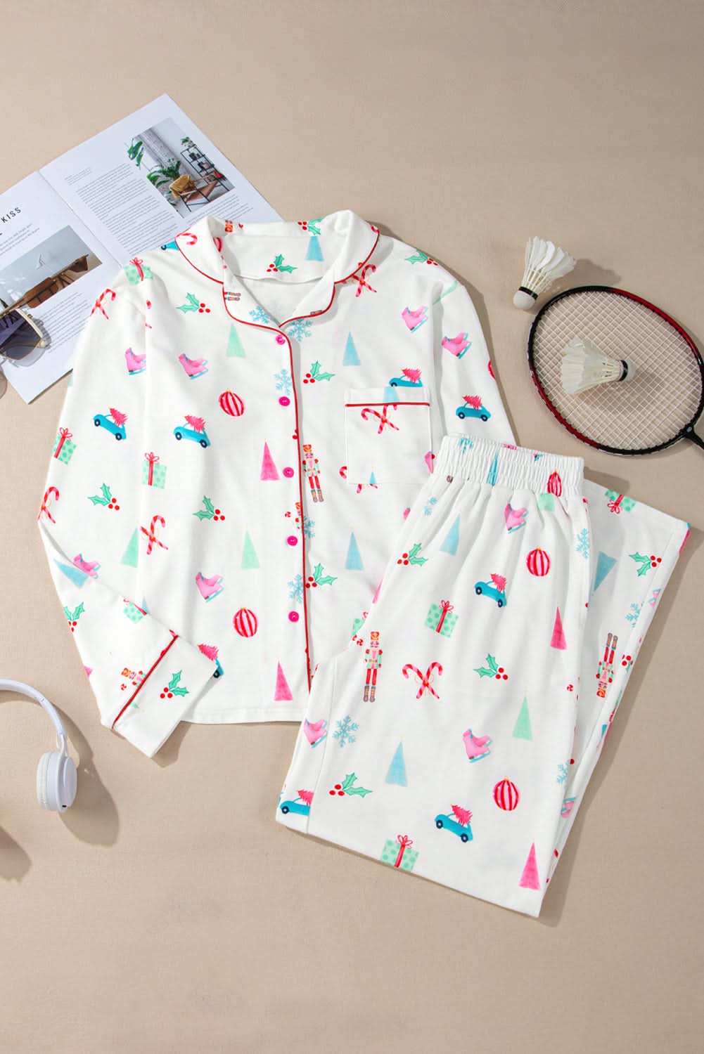 Festive White Christmas Pjs Set