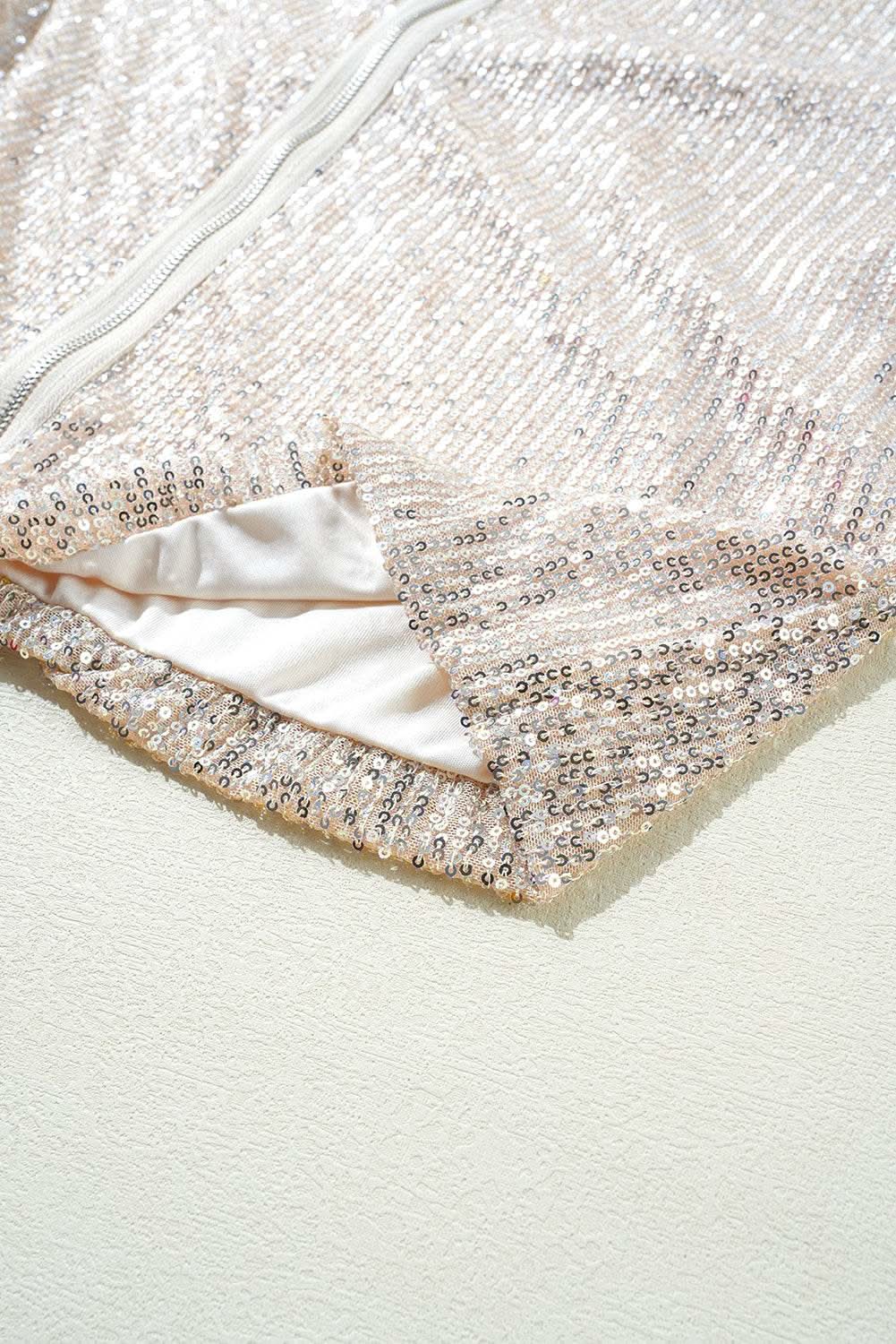 Glam apricot sequin jacket