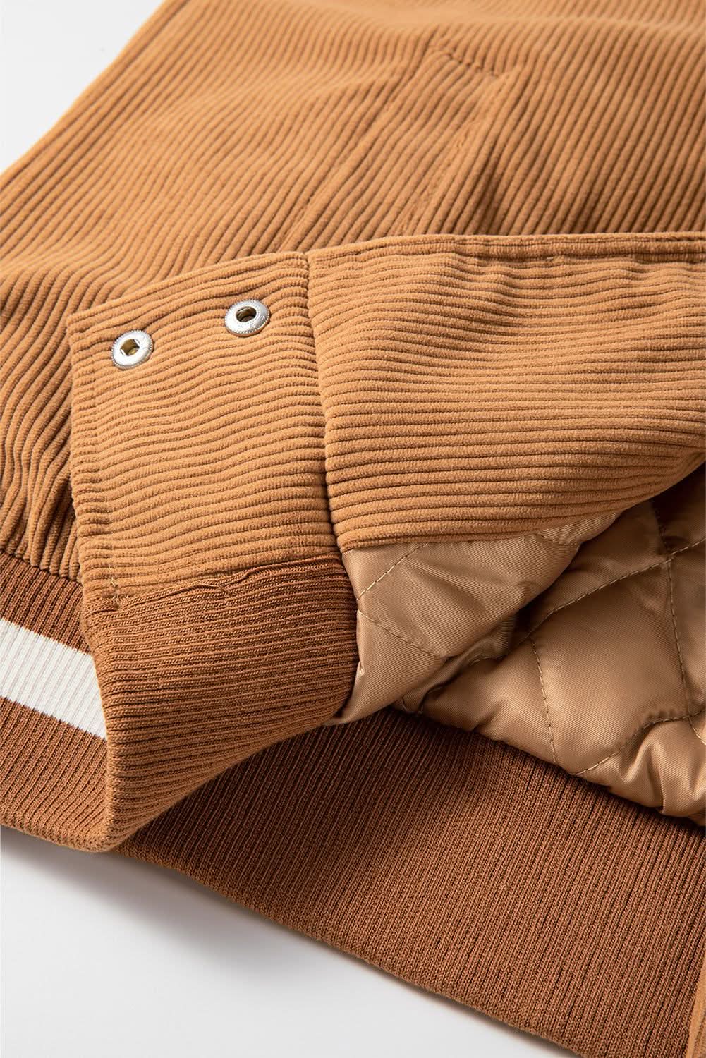 Buckskin corduroy fleece bomber