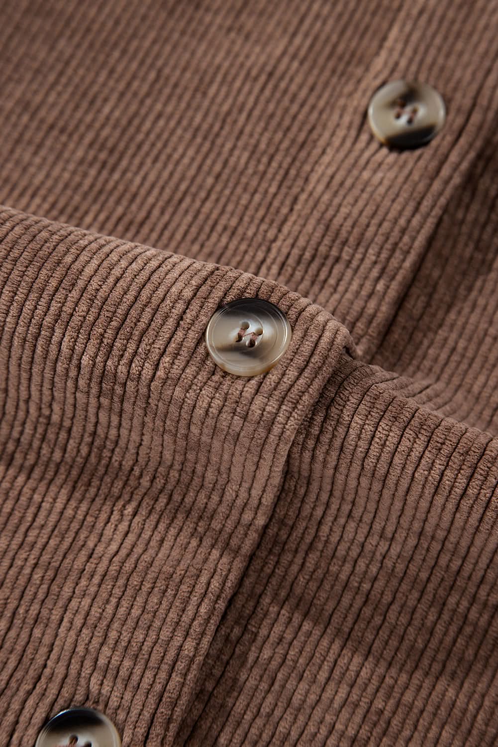 Cozy chestnut corduroy shacket