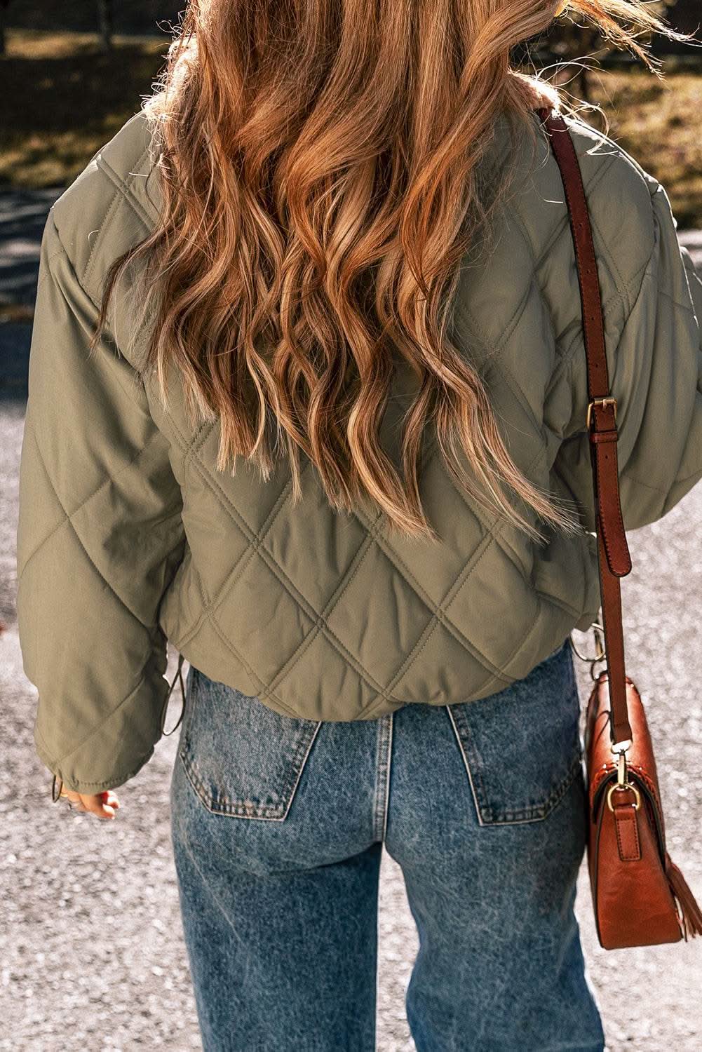 Cozy jungle green puffer jacket