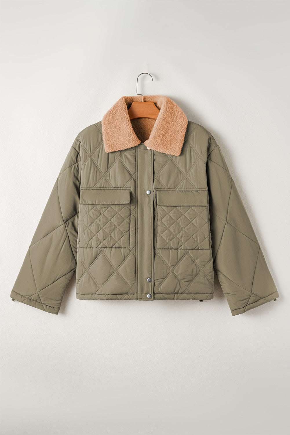 Cozy jungle green puffer jacket