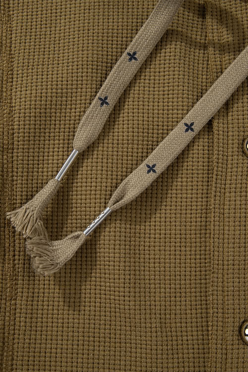 Cozy jungle green hooded jacket