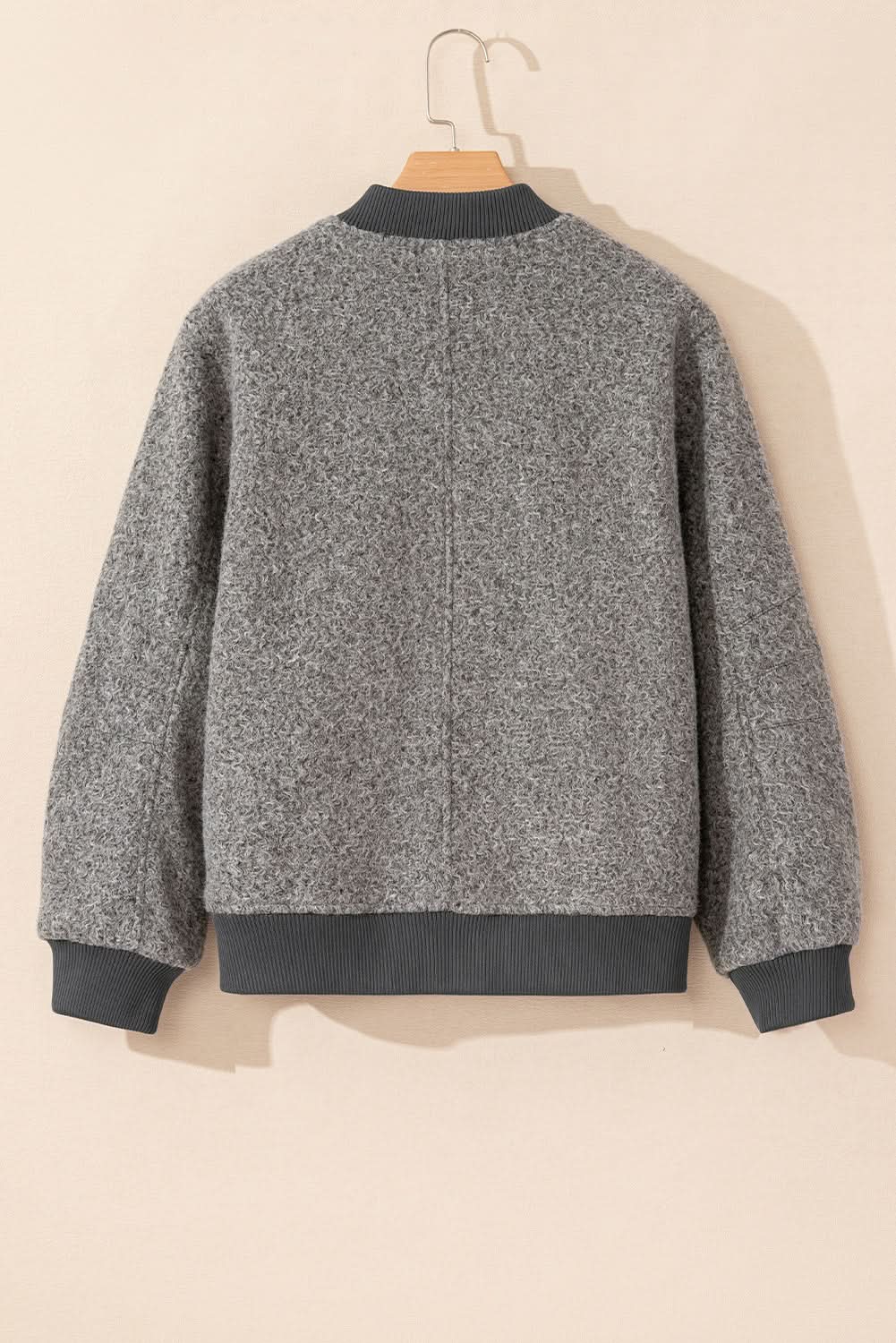 Chic medium grey fuzzy jacket