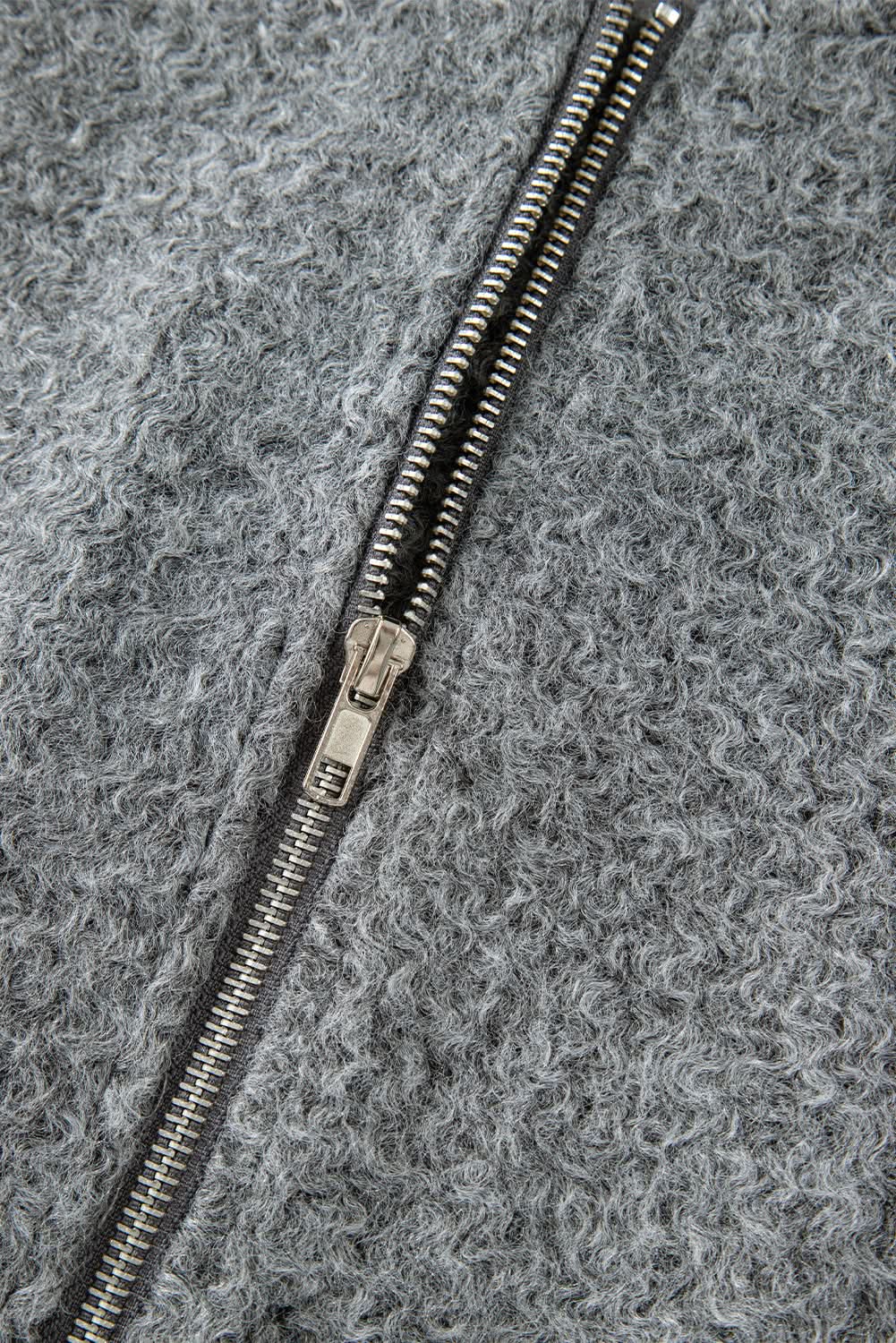 Chic medium grey fuzzy jacket