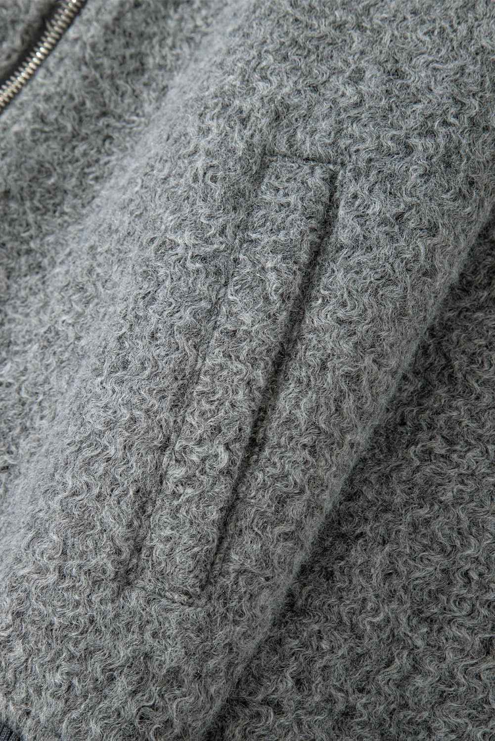 Chic medium grey fuzzy jacket