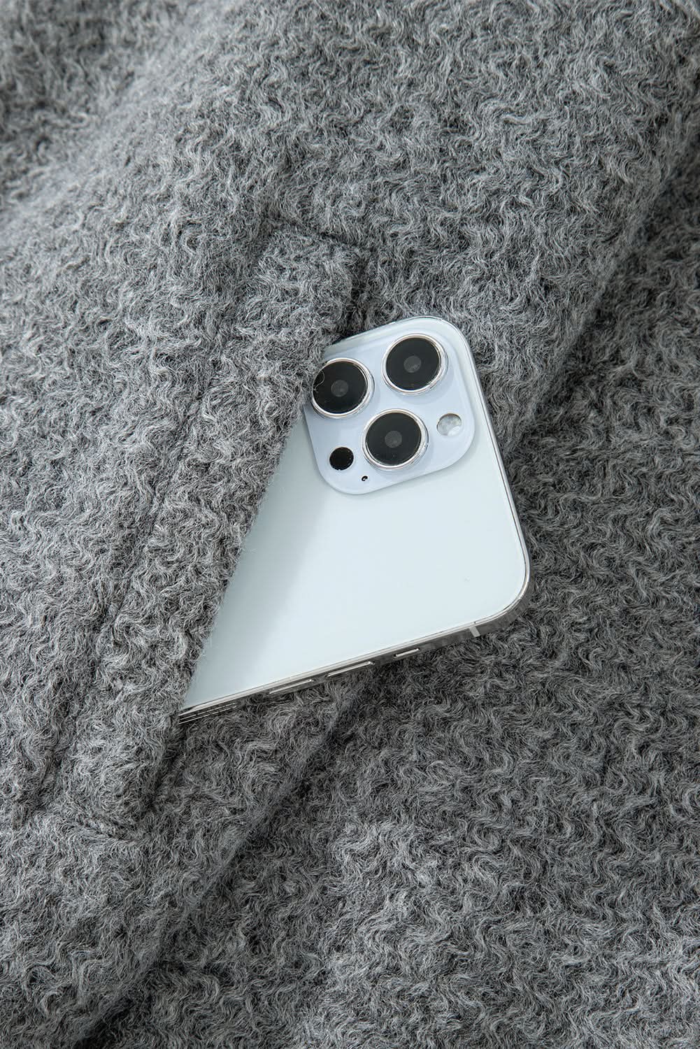 Chic medium grey fuzzy jacket