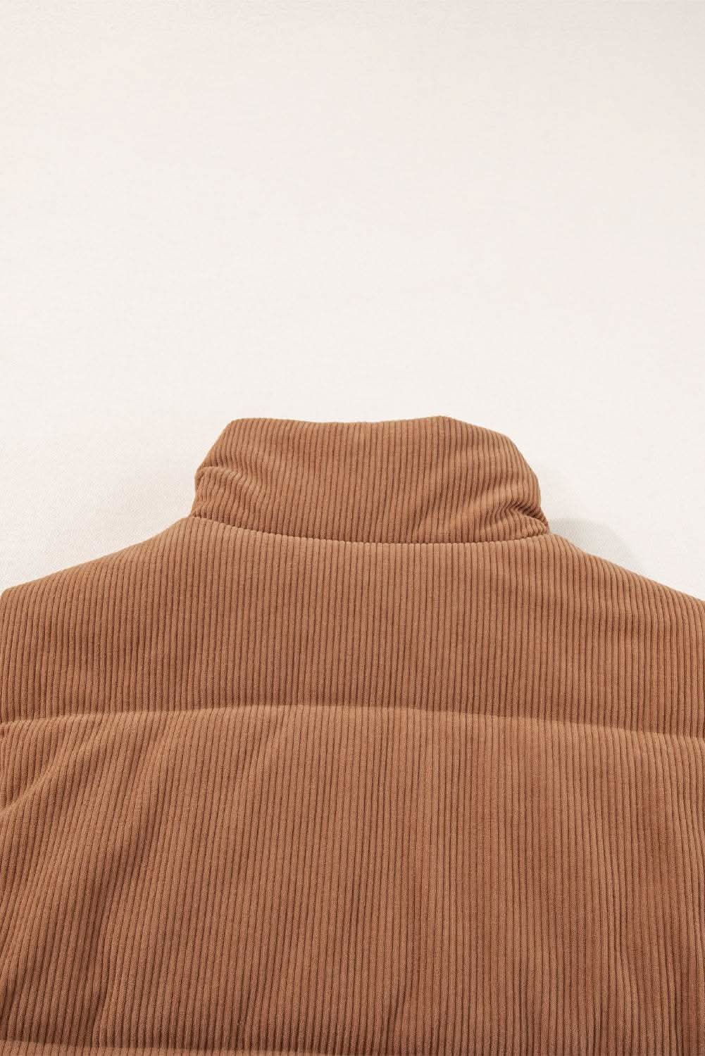 Cozy coffee corduroy vest