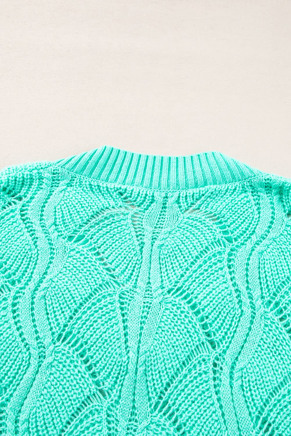 Chic mint green knit sweater