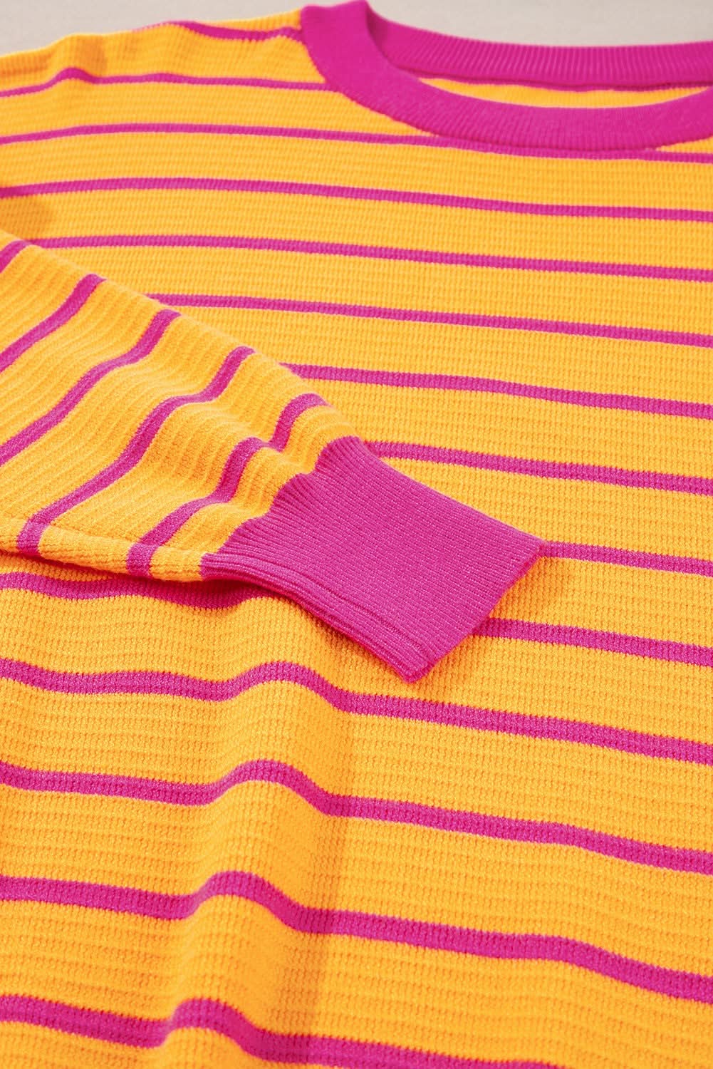 Casual orange striped sweater