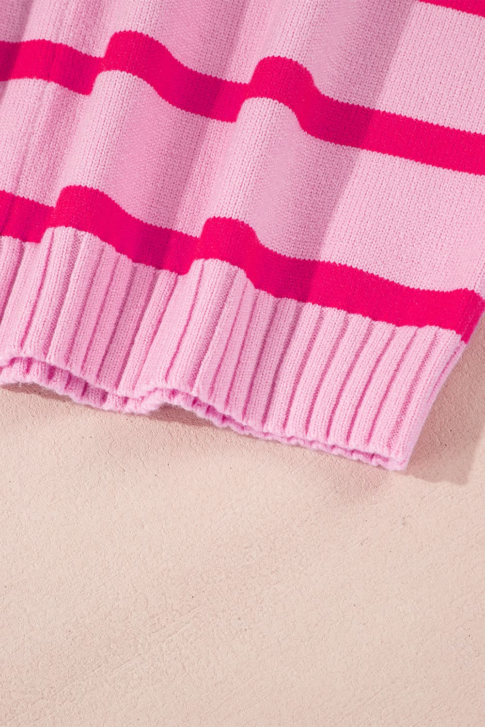 Loose-fit yellow striped sweater