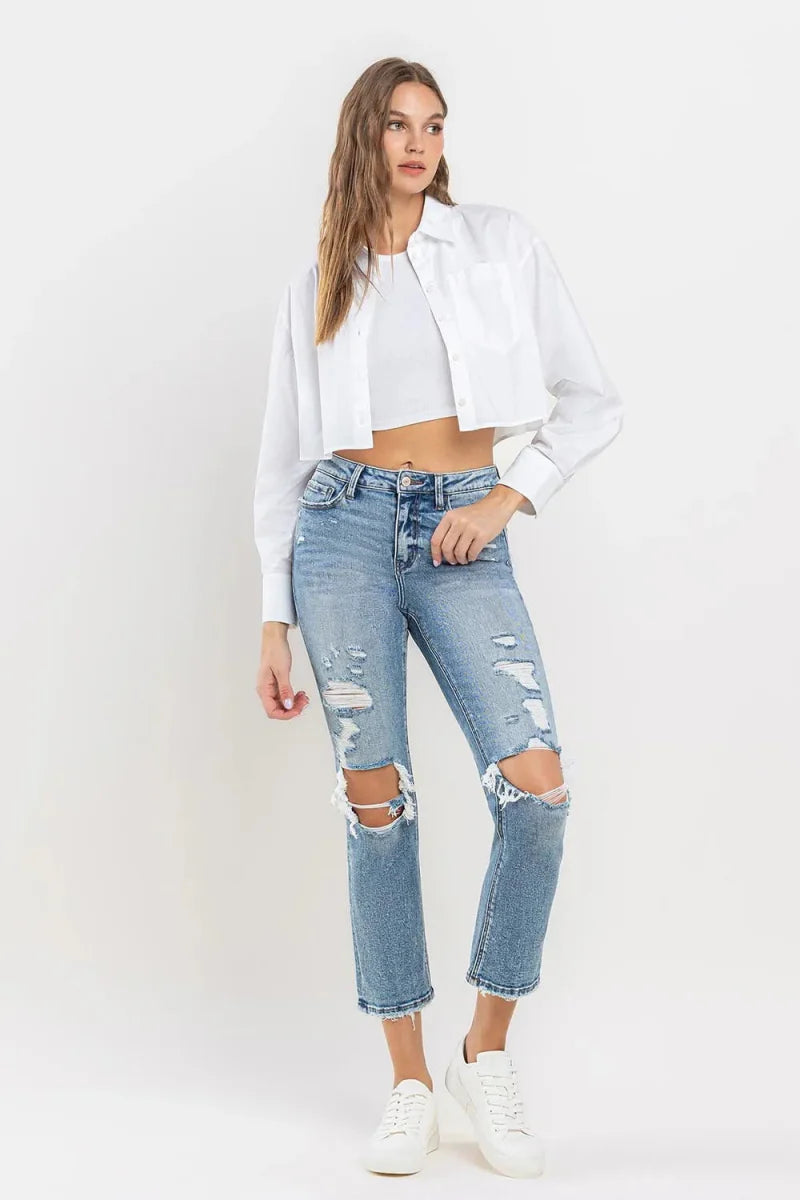 Lovervet Full Size High Rise Slim Straight Jeans for Women