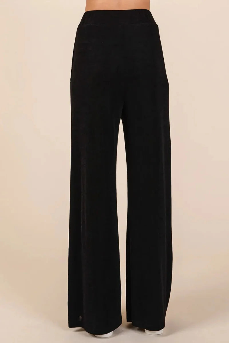 Mittoshop Elastic Waist Pants with Side Pockets for Comfort