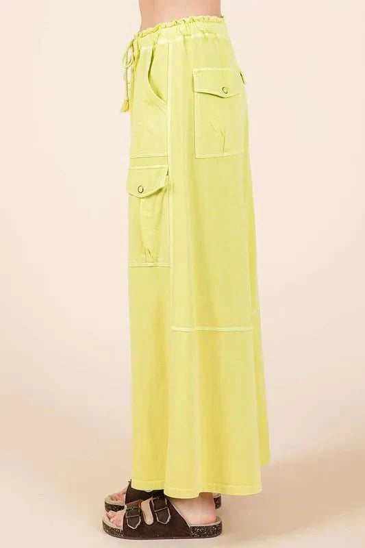 Mittoshop French Terry Cargo Wide Leg Pants for Women