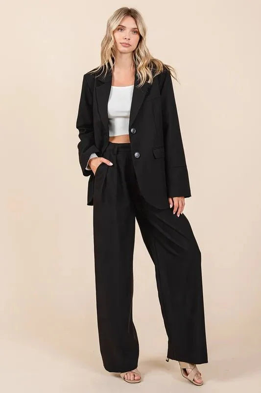 Mittoshop Pintuck Detail High Rise Pants for Chic Style