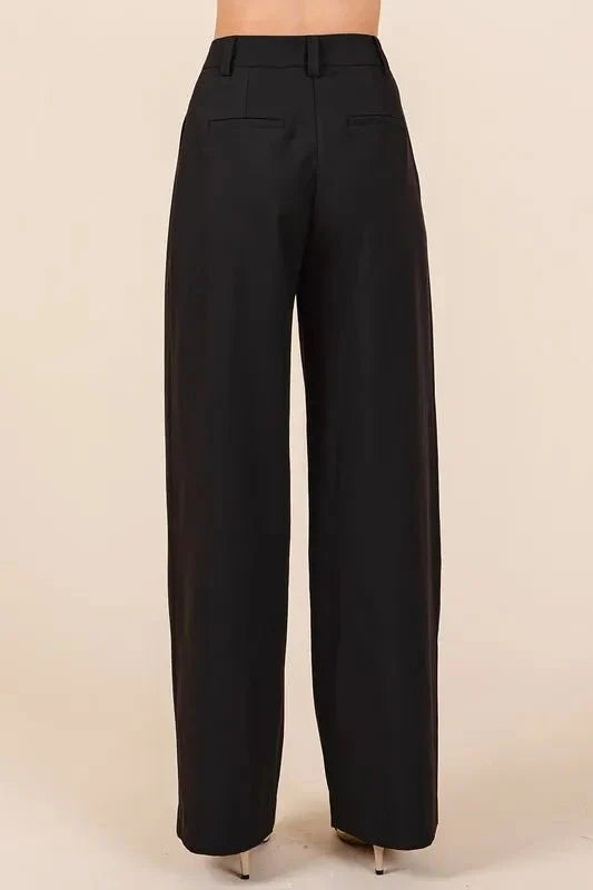 Mittoshop Pintuck Detail High Rise Pants for Chic Style