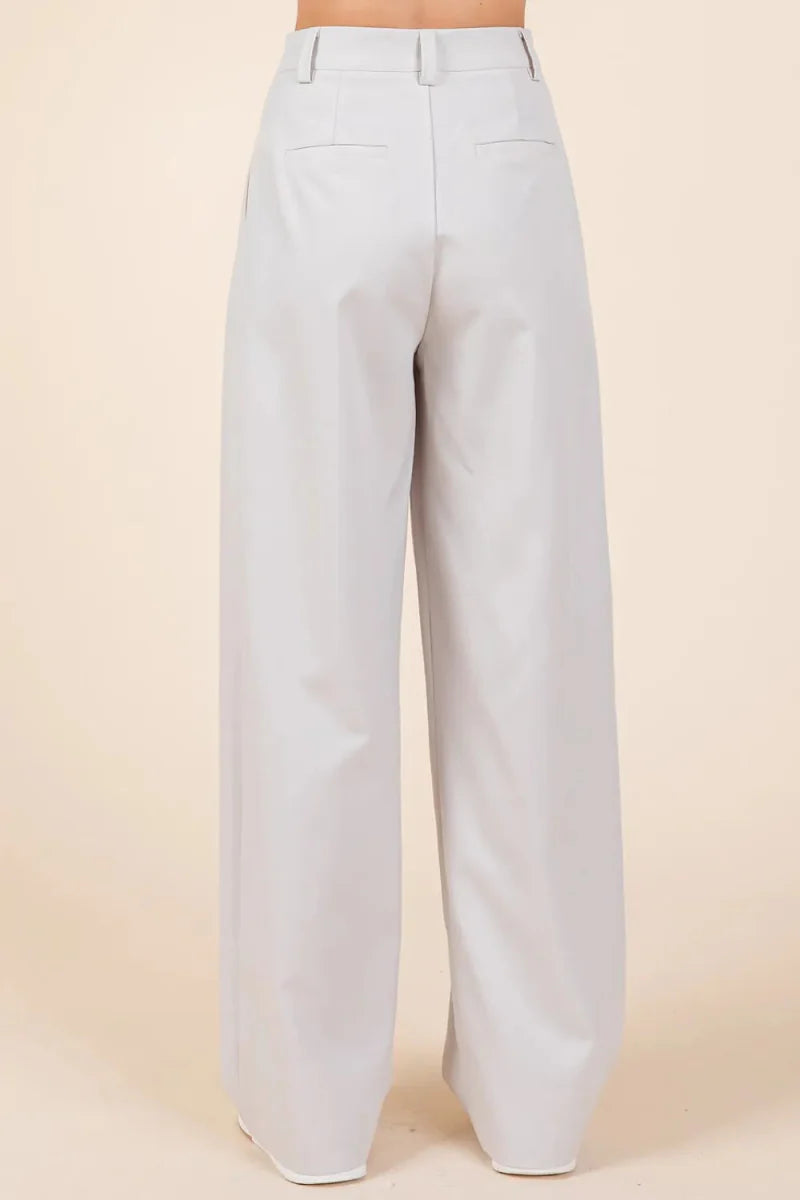 Mittoshop Pintuck Detail High Rise Pants for Women