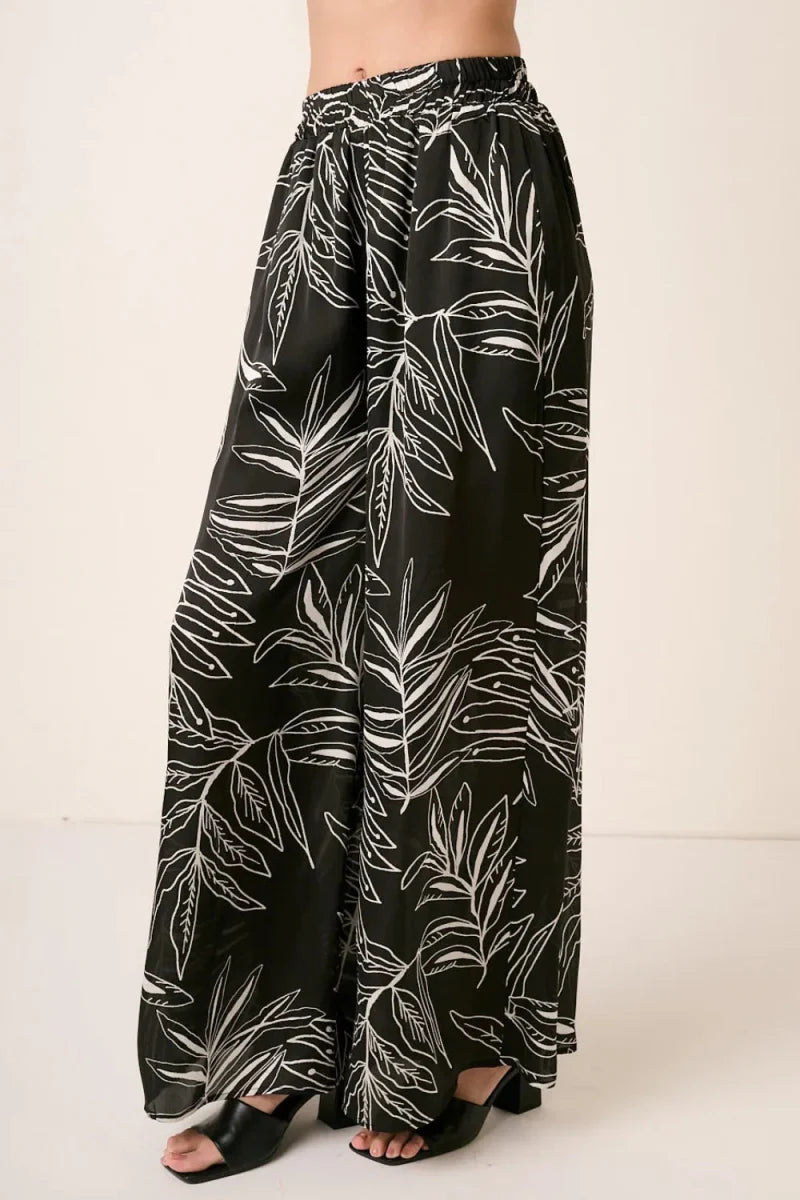 Mittoshop Printed Wide Leg Pants for Stylish Comfort