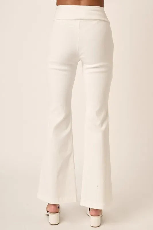 Mittoshop Surplice V Waist Flare Pants for Women