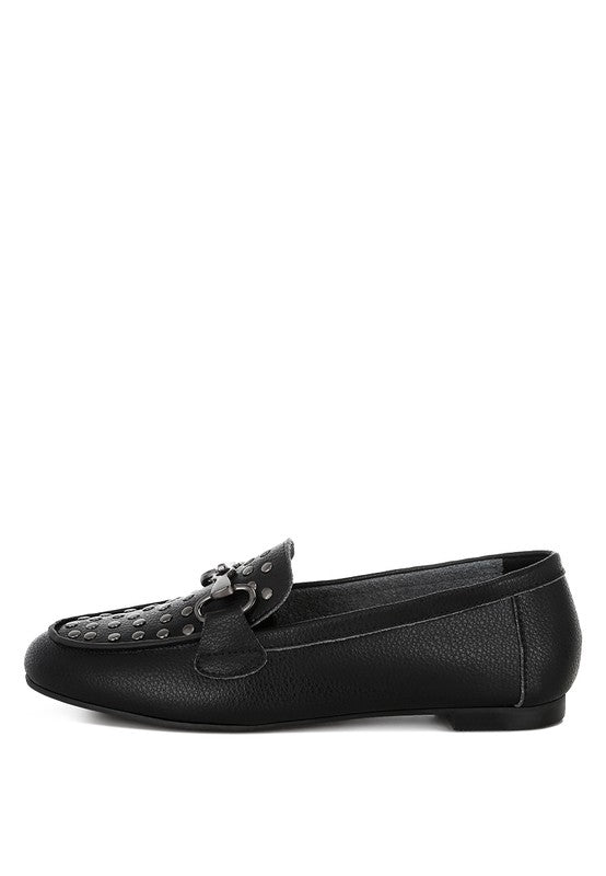 Rag Company Modaha Horsebit & Embellished Real Leather Women's Loafers