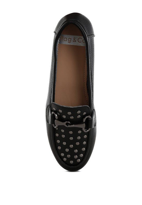 Rag Company Modaha Horsebit & Embellished Real Leather Women's Loafers