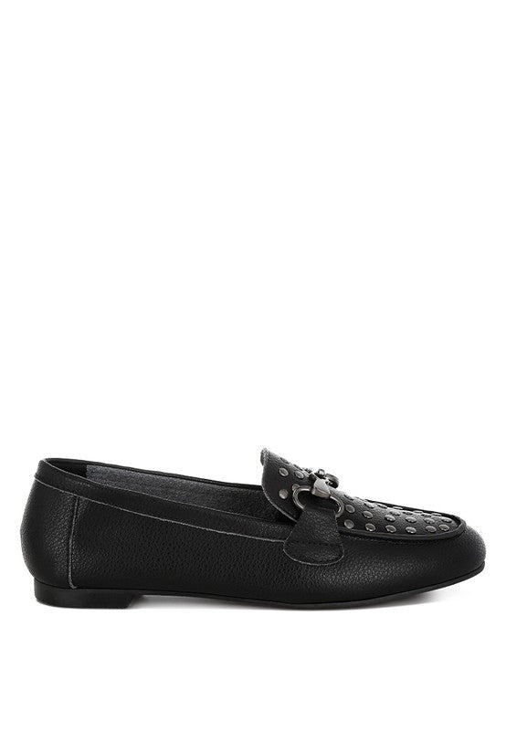 Rag Company Modaha Horsebit & Embellished Real Leather Women's Loafers