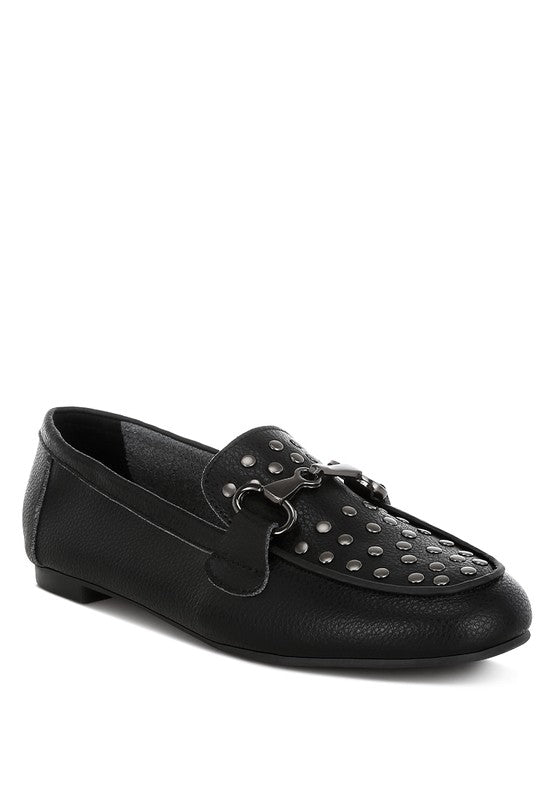 Rag Company Modaha Horsebit & Embellished Real Leather Women's Loafers